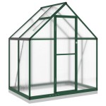 vidaXL Sere cu cadru de bază, verde, 169x114x202 cm, aluminiu