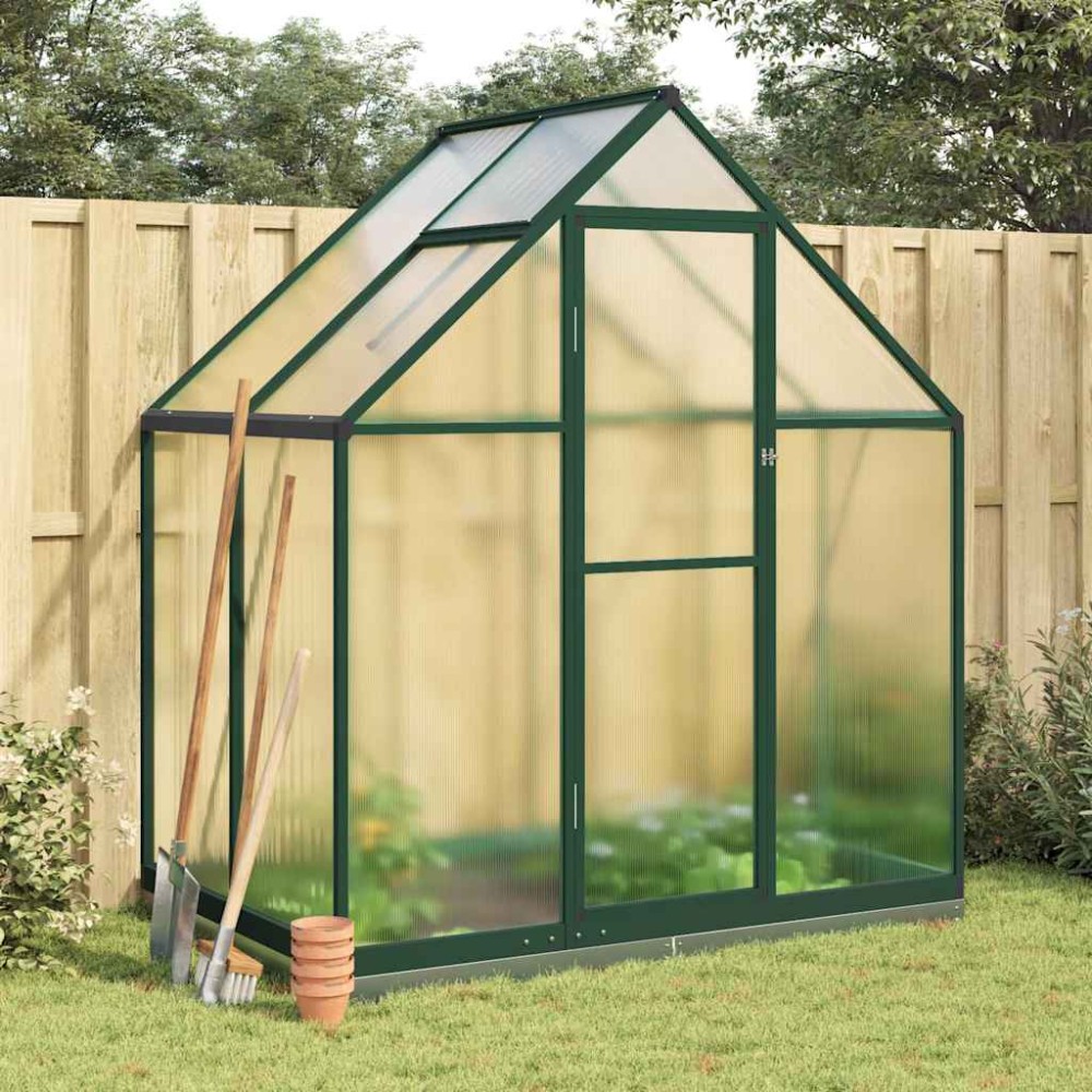 vidaXL Sere cu cadru de bază, verde, 169x114x202 cm, aluminiu