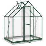vidaXL Sere cu cadru de bază, verde, 169x114x202 cm, aluminiu