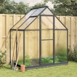 vidaXL Sere cu cadru de bază, antracit, 169x114x202 cm, aluminiu vidaXL Sere cu cadru de bază, antracit, 169x114x202 cm, aluminiu