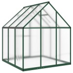 vidaXL Sere cu cadru de bază, verde, 169x169x195 cm, aluminiu