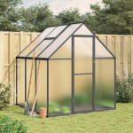 vidaXL Sere cu cadru de bază, antracit, 169x169x195 cm, aluminiu vidaXL Sere cu cadru de bază, antracit, 169x169x195 cm, aluminiu