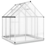 vidaXL Sere cu cadru de bază, argintiu, 169x169x202 cm, aluminiu vidaXL Sere cu cadru de bază, argintiu, 169x169x202 cm, aluminiu