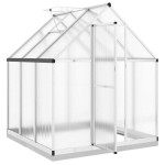 vidaXL Sere cu cadru de bază, argintiu, 169x169x202 cm, aluminiu vidaXL Sere cu cadru de bază, argintiu, 169x169x202 cm, aluminiu