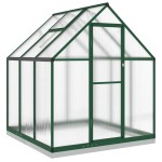 vidaXL Sere cu cadru de bază, verde, 169x169x202 cm, aluminiu