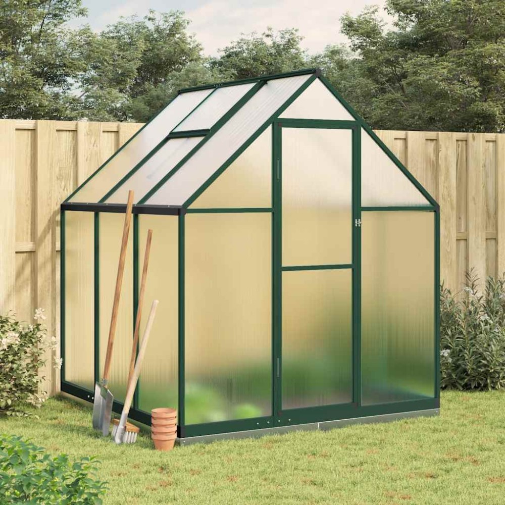 vidaXL Sere cu cadru de bază, verde, 169x169x202 cm, aluminiu