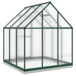 vidaXL Sere cu cadru de bază, verde, 169x169x202 cm, aluminiu