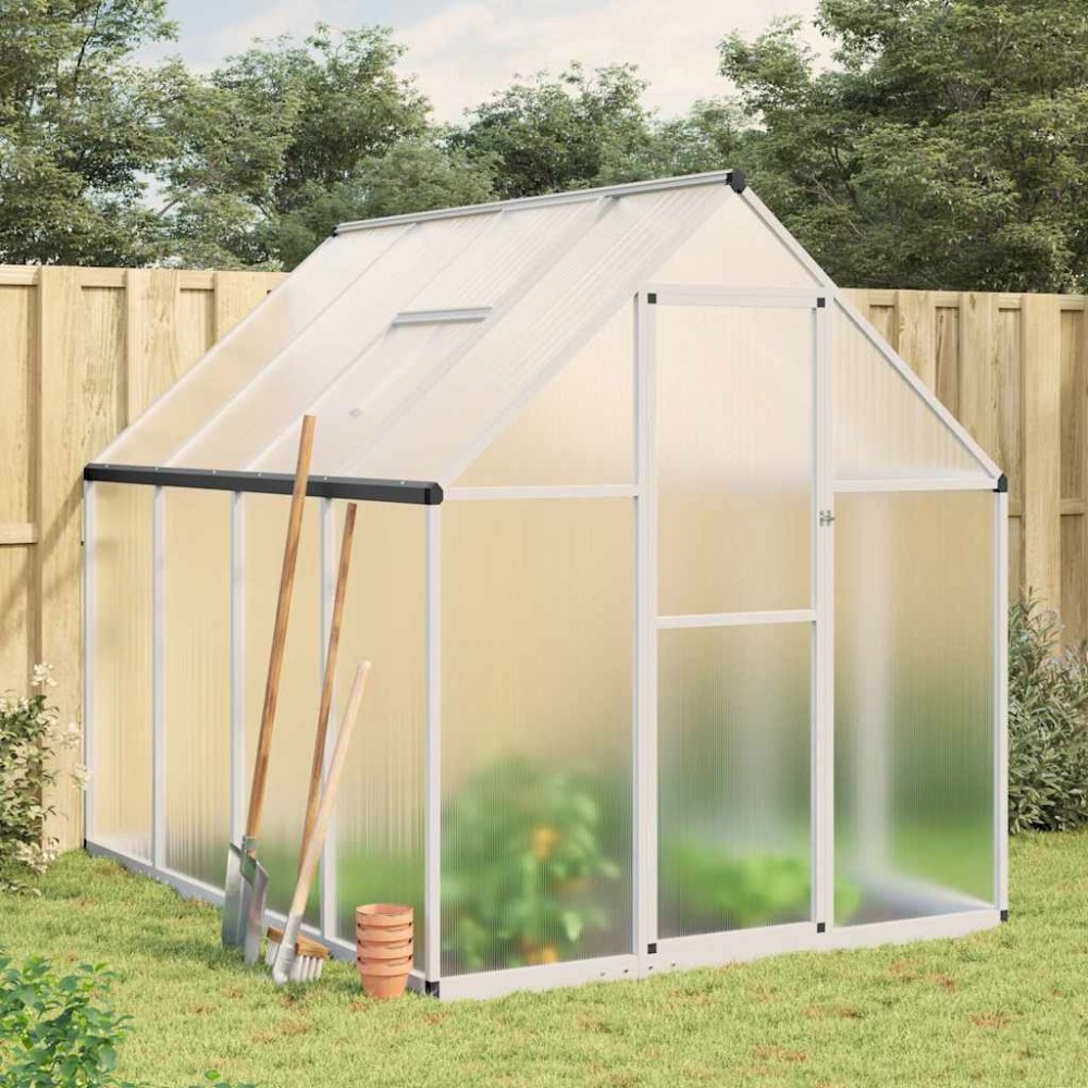 vidaXL Sere cu cadru de bază, argintiu, 224x169x195 cm, aluminiu