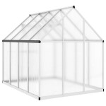 vidaXL Sere cu cadru de bază, argintiu, 224x169x195 cm, aluminiu vidaXL Sere cu cadru de bază, argintiu, 224x169x195 cm, aluminiu