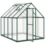 vidaXL Sere cu cadru de bază, verde, 224x169x195 cm, aluminiu