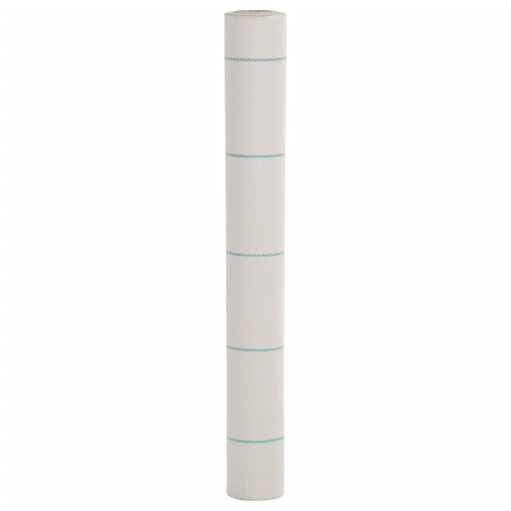 vidaXL Membrană antiburuieni, alb, 1x10 m, PP