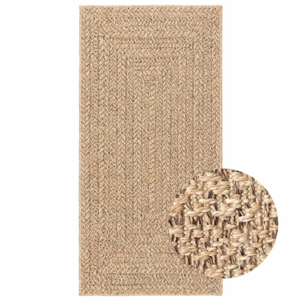 vidaXL Covor ZIZUR aspect iută, 60x110 cm, pentru interior și exterior