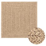 vidaXL Covor ZIZUR aspect iută, 120x120cm, pentru interior și exterior vidaXL Covor ZIZUR aspect iută, 120x120cm, pentru interior și exterior