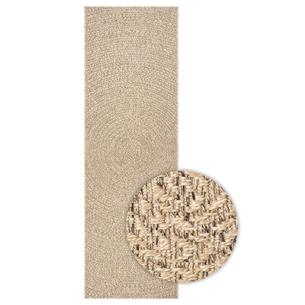 vidaXL Covor ZIZUR aspect iută, 80x200 cm, pentru interior și exterior