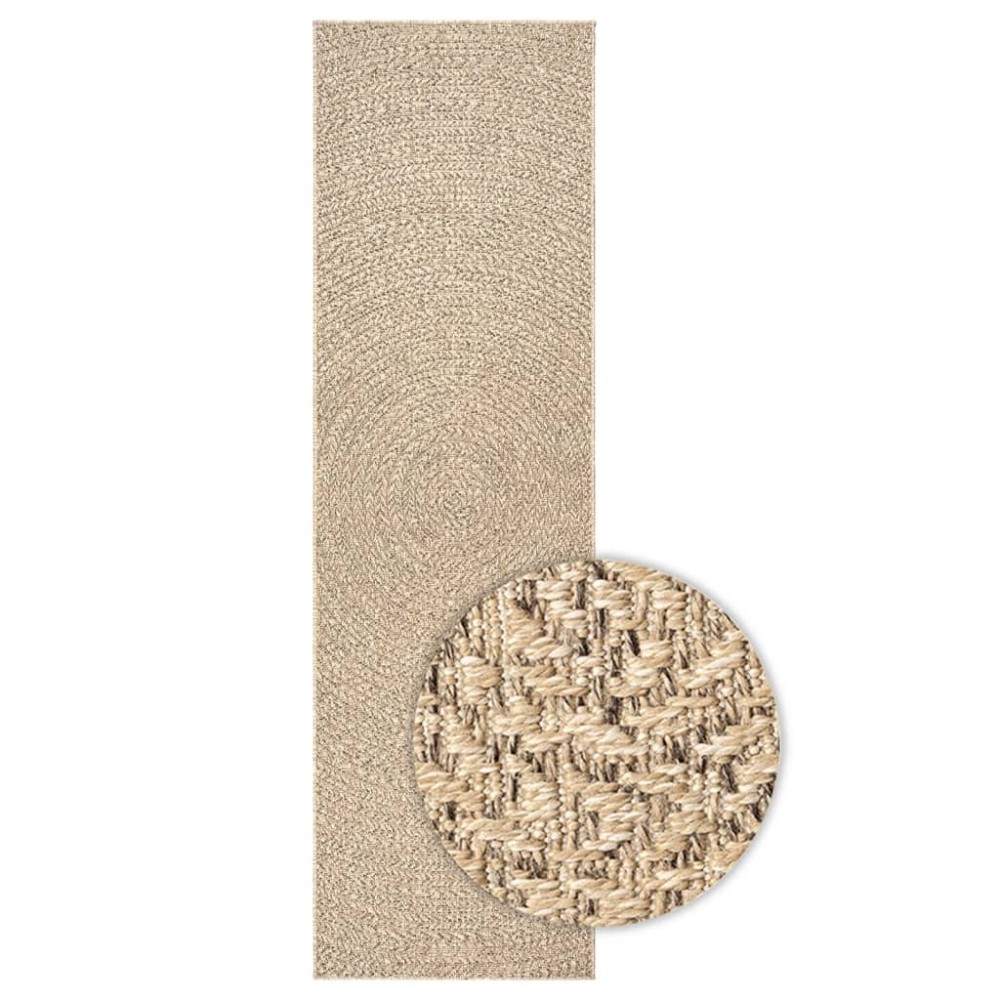 vidaXL Covor ZIZUR aspect iută, 80x250 cm, pentru interior și exterior