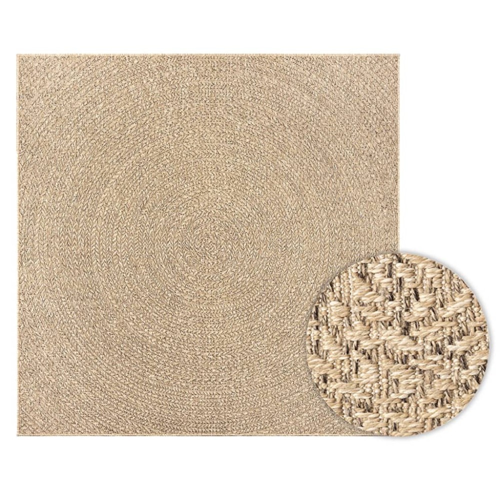 vidaXL Covor ZIZUR aspect iută, 240x240cm, pentru interior și exterior