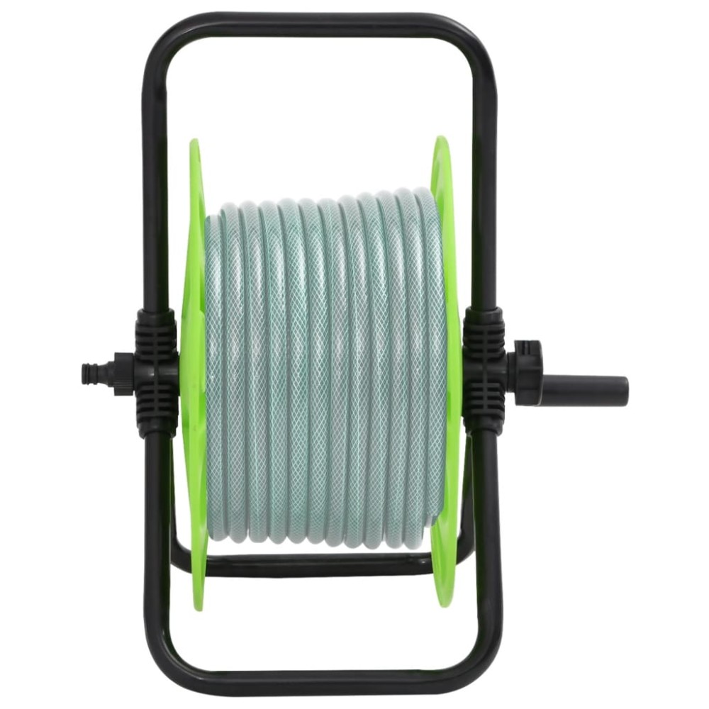 vidaXL Tambur de furtun autonom, verde, pt. furtun 45 m 1/2 inch, oțel