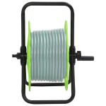 vidaXL Tambur de furtun autonom, verde, pt. furtun 45 m 1/2 inch, oțel