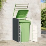 vidaXL Depozitare coș gunoi cu roți 1 coș antracit 72x81x115 cm oțel vidaXL Depozitare coș gunoi cu roți 1 coș antracit 72x81x115 cm oțel