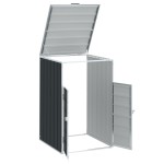 vidaXL Depozitare coș gunoi cu roți 1 coș antracit 72x81x115 cm oțel vidaXL Depozitare coș gunoi cu roți 1 coș antracit 72x81x115 cm oțel