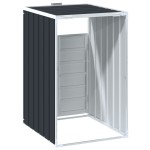 vidaXL Depozitare coș gunoi cu roți 1 coș antracit 72x81x115 cm oțel vidaXL Depozitare coș gunoi cu roți 1 coș antracit 72x81x115 cm oțel