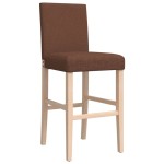vidaXL Scaune de bar, 2 buc., lemn masiv de hevea și textil vidaXL Scaune de bar, 2 buc., lemn masiv de hevea și textil
