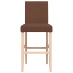 vidaXL Scaune de bar, 2 buc., lemn masiv de hevea și textil vidaXL Scaune de bar, 2 buc., lemn masiv de hevea și textil
