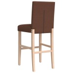 vidaXL Scaune de bar, 2 buc., lemn masiv de hevea și textil vidaXL Scaune de bar, 2 buc., lemn masiv de hevea și textil