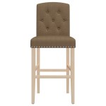 vidaXL Scaune de bar, 2 buc., lemn masiv de hevea și textil vidaXL Scaune de bar, 2 buc., lemn masiv de hevea și textil