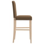 vidaXL Scaune de bar, 2 buc., lemn masiv de hevea și textil vidaXL Scaune de bar, 2 buc., lemn masiv de hevea și textil