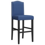 vidaXL Scaune de bar, 2 buc., lemn masiv de hevea și textil vidaXL Scaune de bar, 2 buc., lemn masiv de hevea și textil