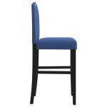 vidaXL Scaune de bar, 2 buc., lemn masiv de hevea și textil vidaXL Scaune de bar, 2 buc., lemn masiv de hevea și textil