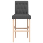 vidaXL Scaune de bar, 2 buc., lemn masiv de hevea și textil vidaXL Scaune de bar, 2 buc., lemn masiv de hevea și textil
