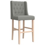 vidaXL Scaune de bar, 2 buc., lemn masiv de hevea și textil vidaXL Scaune de bar, 2 buc., lemn masiv de hevea și textil