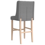 vidaXL Scaune de bar, 2 buc., lemn masiv de hevea și textil vidaXL Scaune de bar, 2 buc., lemn masiv de hevea și textil