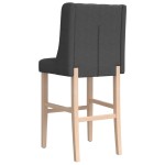 vidaXL Scaune de bar, 2 buc., lemn masiv de hevea și textil vidaXL Scaune de bar, 2 buc., lemn masiv de hevea și textil