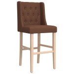 vidaXL Scaune de bar, 2 buc., lemn masiv de hevea și textil vidaXL Scaune de bar, 2 buc., lemn masiv de hevea și textil