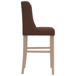 vidaXL Scaune de bar, 2 buc., lemn masiv de hevea și textil vidaXL Scaune de bar, 2 buc., lemn masiv de hevea și textil
