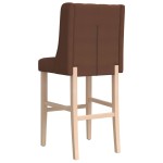 vidaXL Scaune de bar, 2 buc., lemn masiv de hevea și textil vidaXL Scaune de bar, 2 buc., lemn masiv de hevea și textil