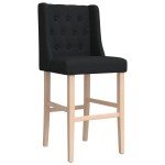 vidaXL Scaune de bar, 2 buc., lemn masiv de hevea și textil vidaXL Scaune de bar, 2 buc., lemn masiv de hevea și textil