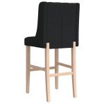 vidaXL Scaune de bar, 2 buc., lemn masiv de hevea și textil vidaXL Scaune de bar, 2 buc., lemn masiv de hevea și textil