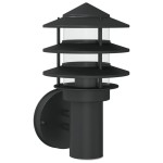vidaXL Lampă exterioară de perete, negru, oțel inoxidabil vidaXL Lampă exterioară de perete, negru, oțel inoxidabil