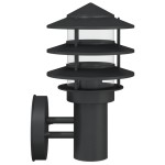 vidaXL Lampă exterioară de perete, negru, oțel inoxidabil vidaXL Lampă exterioară de perete, negru, oțel inoxidabil