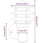 vidaXL Lampă exterioară de perete, negru, oțel inoxidabil vidaXL Lampă exterioară de perete, negru, oțel inoxidabil
