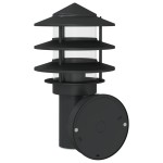 vidaXL Lămpi exterioare de perete cu senzori, 2 buc., negru, oțel inox vidaXL Lămpi exterioare de perete cu senzori, 2 buc., negru, oțel inox