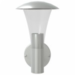 vidaXL Corpuri de iluminat exterior de perete 2 buc argintiu oțel inox vidaXL Corpuri de iluminat exterior de perete 2 buc argintiu oțel inox