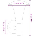 vidaXL Corpuri de iluminat exterior de perete 2 buc argintiu oțel inox vidaXL Corpuri de iluminat exterior de perete 2 buc argintiu oțel inox