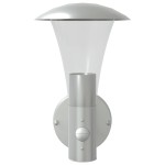 vidaXL Lămpi exterioare de perete cu senzor 2 buc. argintiu, oțel inox vidaXL Lămpi exterioare de perete cu senzor 2 buc. argintiu, oțel inox