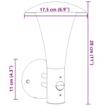 vidaXL Lămpi exterioare de perete cu senzor 2 buc. argintiu, oțel inox vidaXL Lămpi exterioare de perete cu senzor 2 buc. argintiu, oțel inox