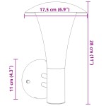vidaXL Lampă exterioară de perete, negru, oțel inoxidabil vidaXL Lampă exterioară de perete, negru, oțel inoxidabil